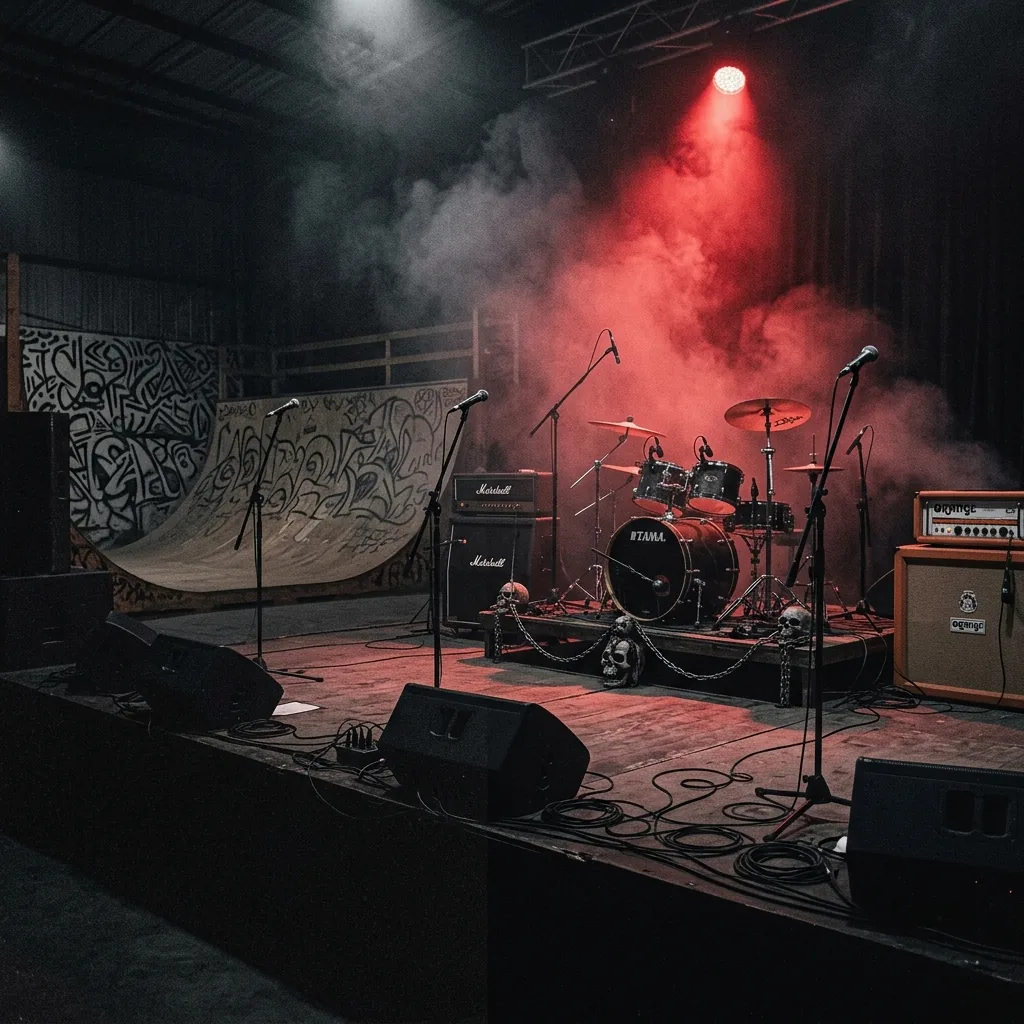 Skate Park Rebelión — Una bodega tapatía de 1,600 m² que sostuvo la escena alternativa con metal, ska, punk, reggae y electrónica.